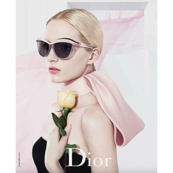Christian Dior DEMOISELLE Pink Purple Black Clear Cat Eye Sunglasses RARE - Picture 1 of 10